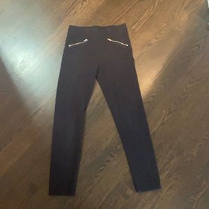 Girls size 14, Old Navy black leggings w/ zippers.
